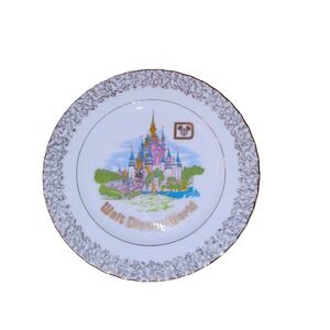 Disney Souvenir Ceramic 7.5" White Vintage Cinderella Castle